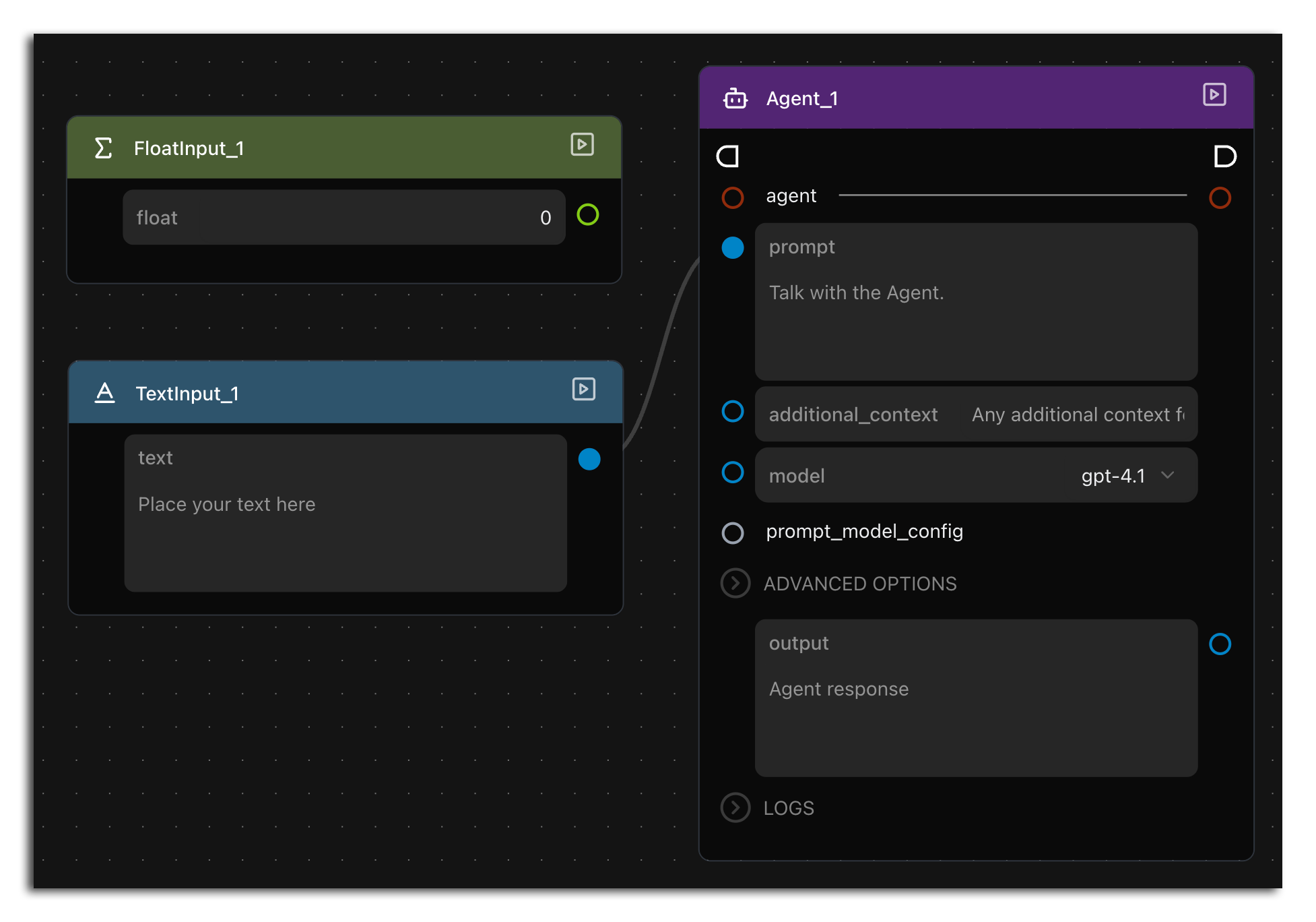 Node on the workspace