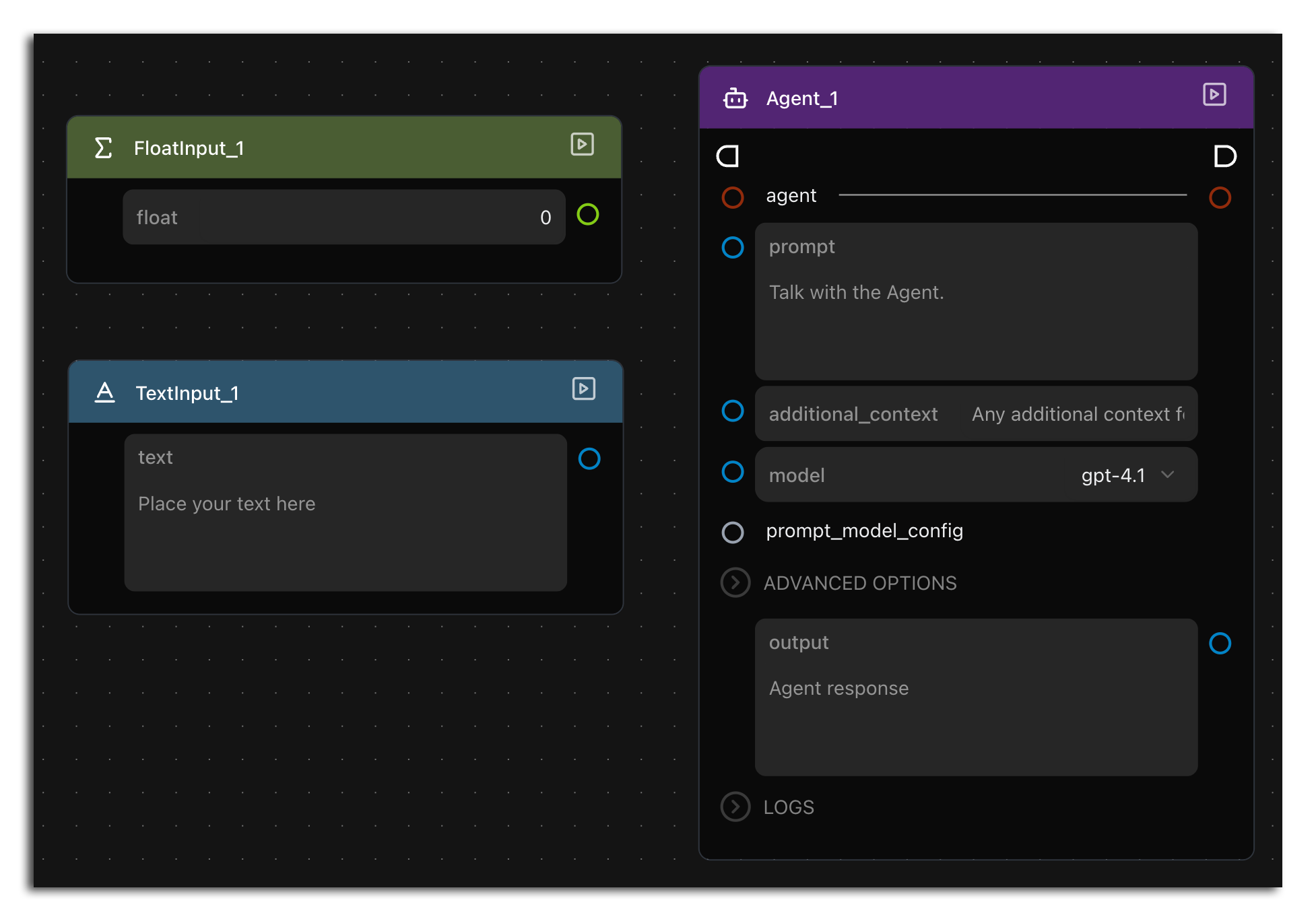 Node on the workspace